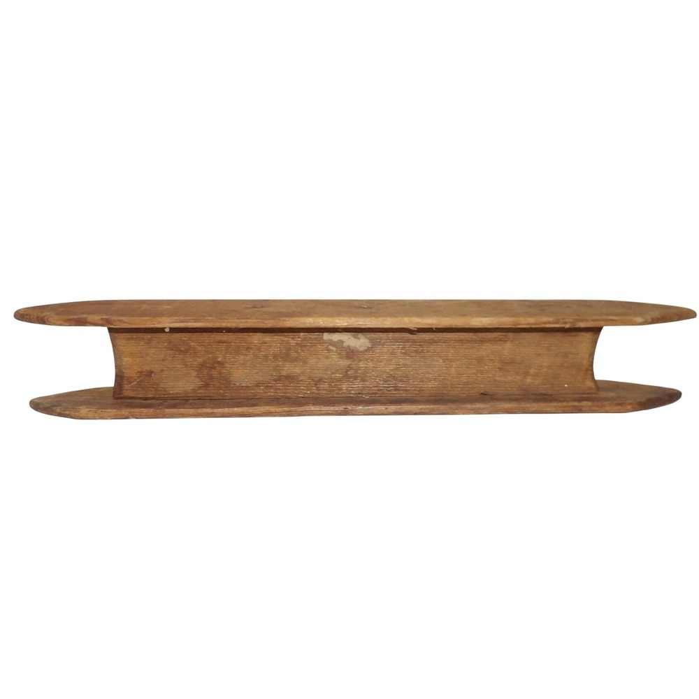 Vintage Primitive Wooden Weaving Shuttle Boat Rustic Textile Loom Tool Decor